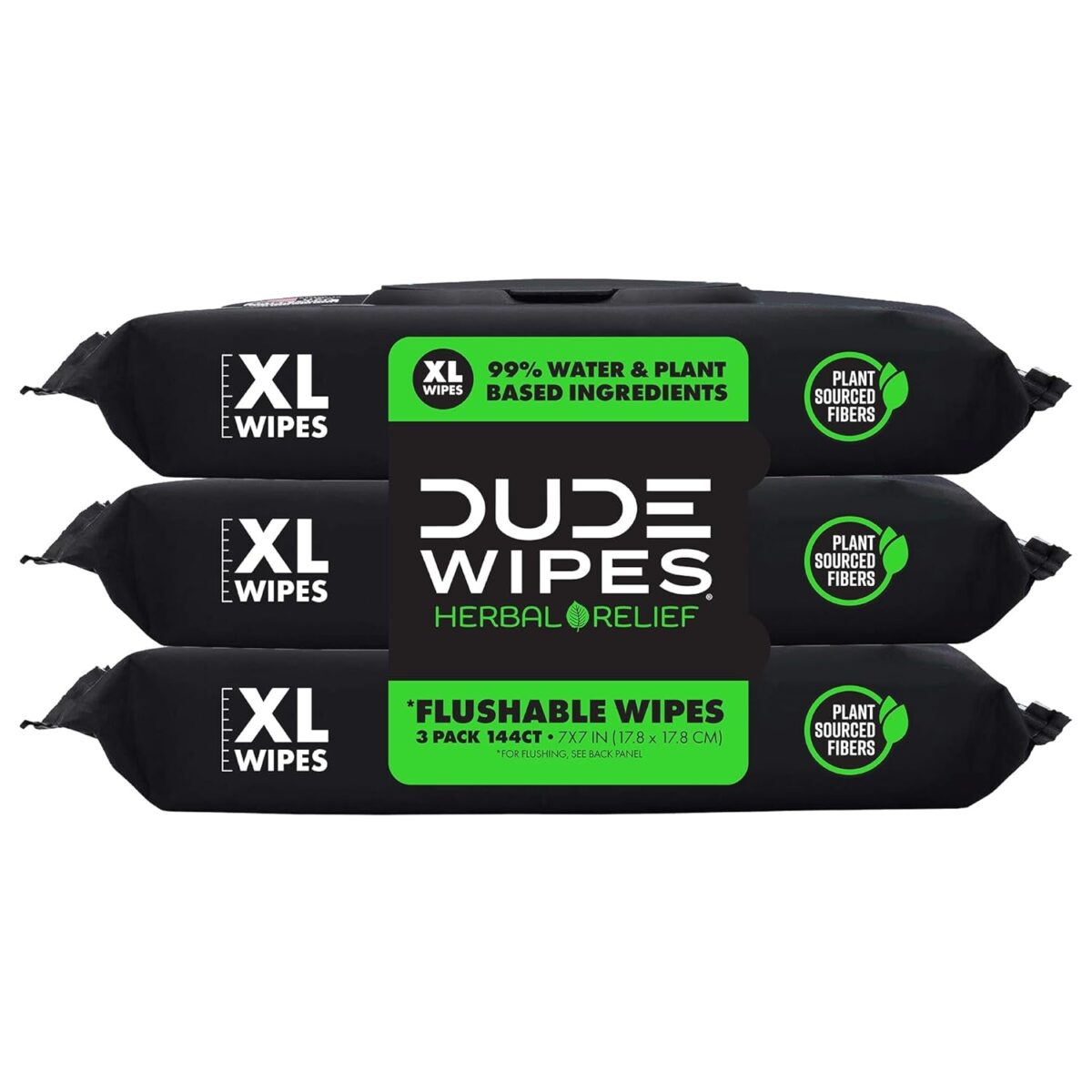 DUDE Wipes - Flushable Wipes for Adults - 6 Pack, 288 Wipes - Odor Destroyer XL Adult Wet Wipes - Deodorizing with Clean Scent - up to 24 Hours of Odor-Destroying Technology