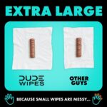 DUDE Wipes Flushable Wipes - 1 Pack, 48 Wipes - Mint Chill Extra-Large Wet Wipes with Eucalyptus & Tea Tree Oil - Sewer and Septic Safe