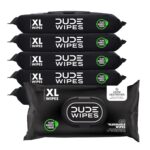 DUDE Wipes - Flushable Wipes - 6 Pack, 288 Wipes - Unscented Extra-Large Adult Wet Wipes - Vitamin-E & Aloe - Septic and Sewer Safe