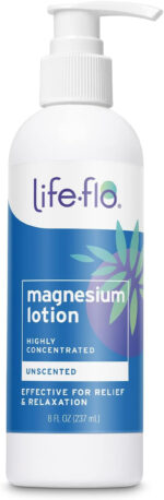 Life-Flo Magnesium Lotion, Vanilla Scent - Relief and Relaxation with Magnesium Chloride from the Zechstein Seabed - Dermatologist Tested, Hypoallergenic, 60-Day Guarantee, Not Tested on Animals, 8Oz