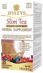 Hyleys Slim Tea Acai Berry Flavor - Weight Loss Herbal Supplement Cleanse and Detox - 25 Tea Bags (1 Pack)