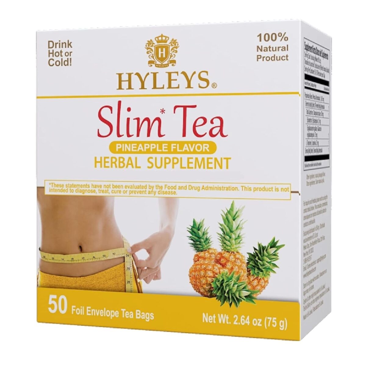 Hyleys Slim Tea Acai Berry Flavor - Weight Loss Herbal Supplement Cleanse and Detox - 25 Tea Bags (1 Pack)