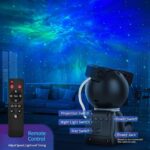 Astronaut Galaxy Projector, Star Projector with Timer and Remote, Galaxy Projector with Moon Lamp, LED Nebula Night Light for Kids, Adults, Room Decor, Gift (Black)