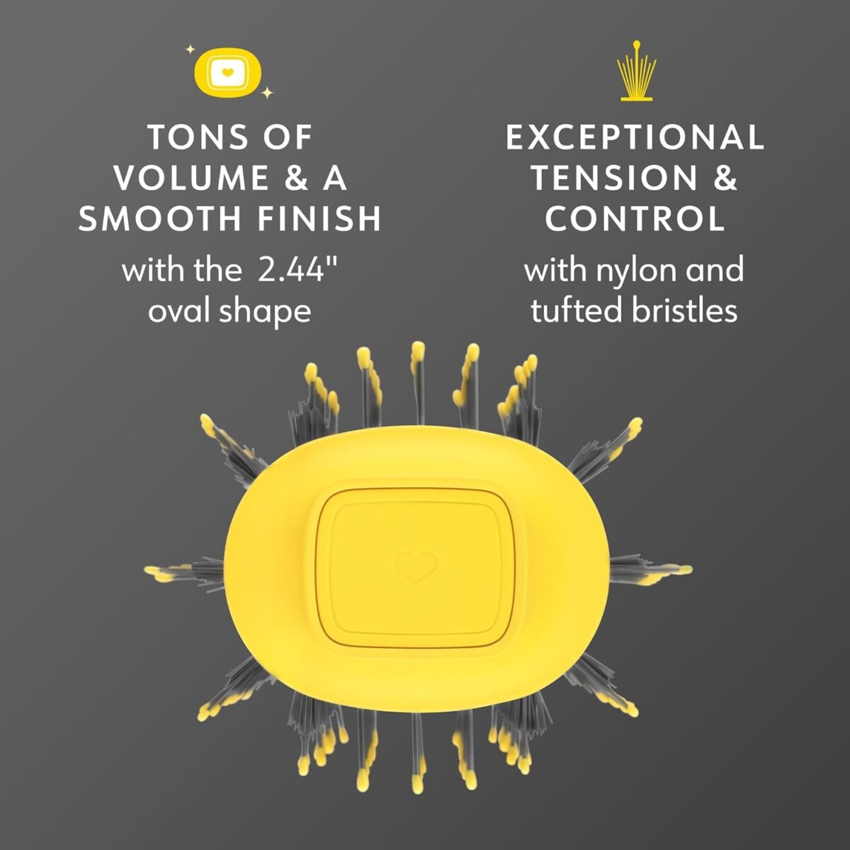 Drybar the Double Shot Oval Blow Dryer Brush | Brush and Blow Dryer in One, Lightweight Blowout Brush for Long Hair and Volume with 3 Temps for Customized Hair Styling