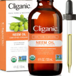 Cliganic Organic Neem Oil for Face, Skin & Plants (4Oz), 100% Pure | Natural Cold Pressed Non-Gmo