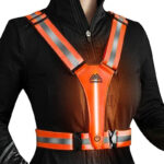 LED Reflective Vest Safety Gear, Light up Vest for Night Walking Cycling, High Visibility Running Vest with Reflective Strips