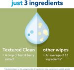 Waterwipes Plastic-Free Textured Clean, Toddler & Baby Wipes, 99.9% Water Based Wipes, Unscented & Hypoallergenic for Sensitive Skin, 60 Count (12 Packs), Packaging May Vary