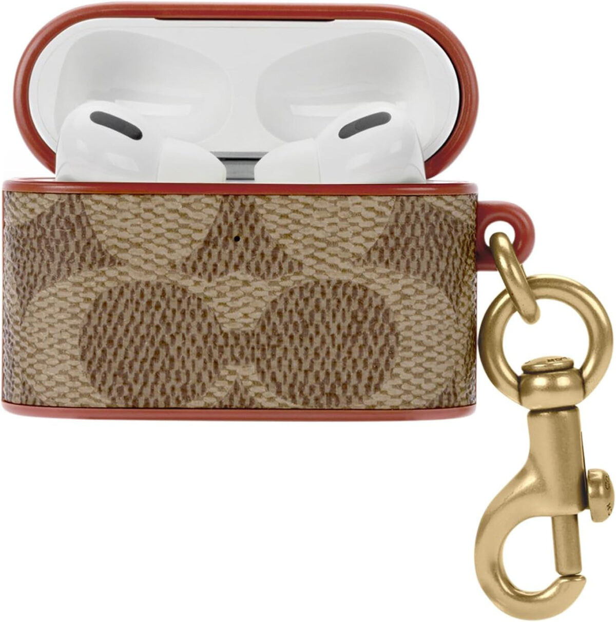 Coach Signature Airpods Pro Case - Compatible with Airpods Pro 2Nd / 1St Generation - Signature Tan