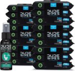 DUDE Wipes - Flushable Wipes with DUDE Bombs Toilet Spray - 18 Pack, 864 Wipes + 1 Spray Bottle - Unscented Extra-Large Adult Wet Wipes with Vitamin-E & Aloe - Forest Fresh Stank Eliminator