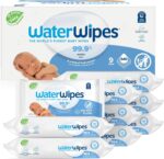 Waterwipes Biodegradable Original Baby Wipes, 99.9% Water Based Wipes, Unscented & Hypoallergenic for Sensitive Skin, 240 Count (4 Packs), Packaging May Vary