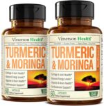 Turmeric Curcumin & Moringa Leaves Extract with Black Pepper. Joint Support Supplement with Tumeric (95% Curcuminoids), Bioperine & Moringa Oleifera Leaf for Joints, Digestion & Energy. 60 Capsules