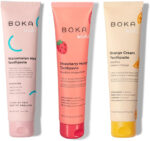 Boka Fluoride Free Toothpaste- Nano Hydroxyapatite, Remineralizing, Sensitive Teeth, Whitening- Dentist Recommended for Adult, Kids Oral Care- Watermelon Mint Flavor, 4Oz 1Pk - US Manufactured