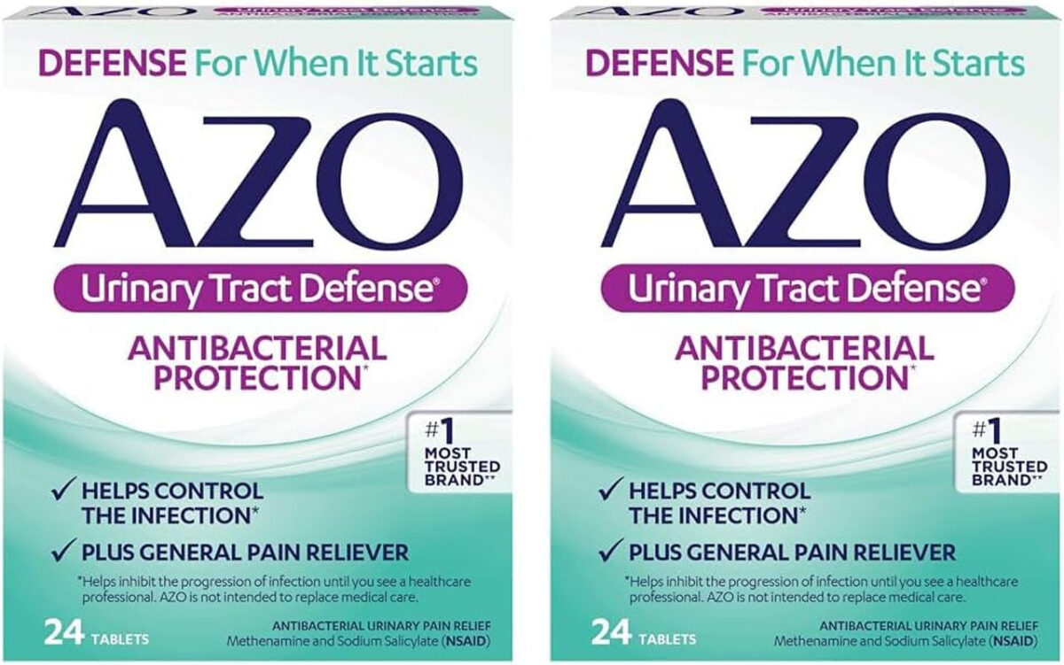 AZO Urinary Tract Defense Antibacterial Protection, FSA/HSA Eligible, Helps Control a UTI until You Can See a Doctor, from the No. 1 Most Trusted Urinary Health Brand, 24 Count (Pack of 1)