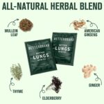 Betterbrand Betterlungs Detox Tea - 15 Herbal Tea Bags - Mullein Leaf, Ginseng, Elderberry, Ginger & Thyme for Lung Cleanse, Congestion Relief, Mucus Detox - Caffeine Free