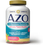 AZO D Mannose Urinary Tract Health Gummies, 40 Count, Clinical Strength 2000Mg, Helps Cleanse, Flush & Protect, No.1 Pharmacist Recommended Brand, Vegan Tangy Citrus Blast Flavor, Non-Gmo, Gluten Free