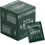 Betterbrand Betterlungs Detox Tea - 15 Herbal Tea Bags - Mullein Leaf, Ginseng, Elderberry, Ginger & Thyme for Lung Cleanse, Congestion Relief, Mucus Detox - Caffeine Free