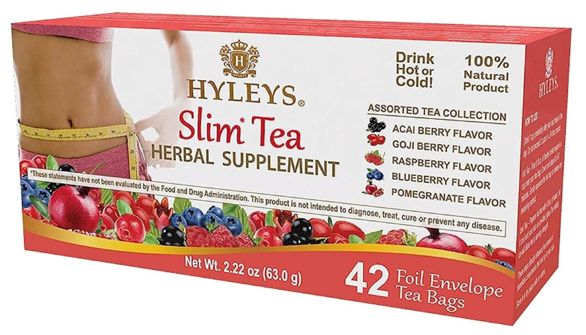 Hyleys Slim Tea Acai Berry Flavor - Weight Loss Herbal Supplement Cleanse and Detox - 25 Tea Bags (1 Pack)