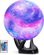 BRIGHTWORLD Moon Lamp Galaxy Lamp 5.9 Inch 16 Colors LED 3D Moon Light, Remote & Touch Control Moon Night Light Gifts for Girls Boys Kids Women Birthday