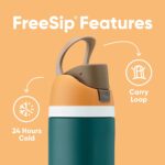 Owala Freesip Insulated Stainless Steel Water Bottle with Straw for Sports, Travel, and School Bpa-Free Sports Water Bottle, 32 Oz, Summer Sweetness