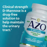 AZO D Mannose Urinary Tract Health, Cleanse, Flush & Protect the Urinary Tract, No.1 Pharmacist Recommended Brand, Clinical Strength, Non-Gmo, 120 Count