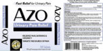 AZO Urinary Pain Relief, Dietary Supplement, Contains 95 Mg Phenazopyridine Hydrochloride the #1 Ingredient Prescribed by Doctors Pharmacists Specifically for Urinary Discomfort†, 30 Count