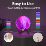 BRIGHTWORLD Moon Lamp Galaxy Lamp 5.9 Inch 16 Colors LED 3D Moon Light, Remote & Touch Control Moon Night Light Gifts for Girls Boys Kids Women Birthday