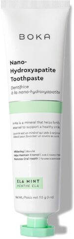 Boka Fluoride Free Toothpaste- Nano Hydroxyapatite, Remineralizing, Sensitive Teeth, Whitening- Dentist Recommended for Adult, Kids Oral Care- Watermelon Mint Flavor, 4Oz 1Pk - US Manufactured