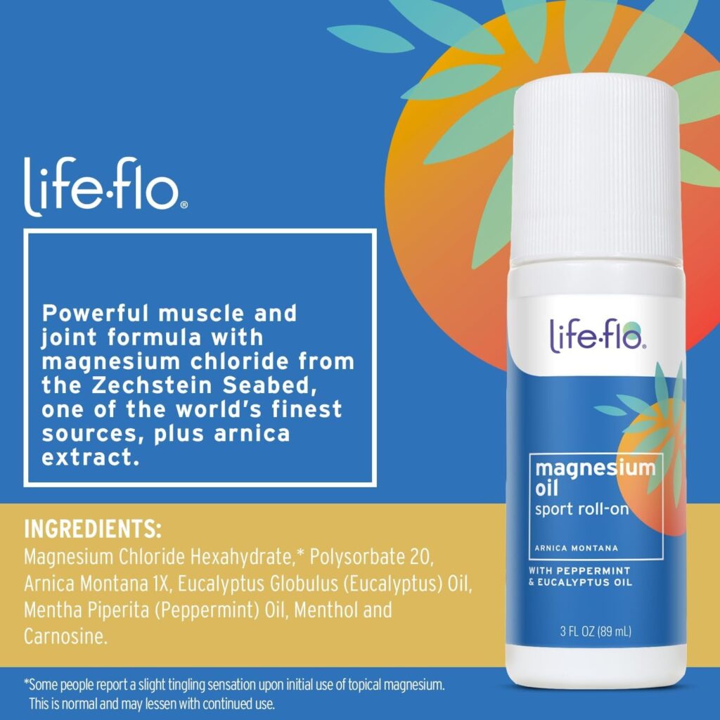 Life-Flo Magnesium Oil Sport Roll-On | 3Oz