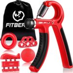 Fitbeast Grip Strengthener Forearm Strengthener Hand Grips Strengthener Kit - 5 Pack Adjustable Resistance