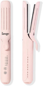 L'ANGE HAIR Le Duo Grande 360° Airflow Styler | 2-In-1 Curling Wand & Titanium Flat Iron Professional Hair Straightener and Curler with Cooling Air Vents to Lock in Style | Adjustable Temp (Blush)