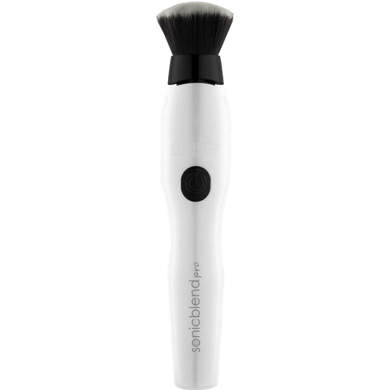 Michael Todd Beauty Sonicblend Pro Makeup Brush – Rechargeable – for Liquid, Cream, and Powder Based Make up – for All Skin Types White