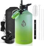 One Gallon Water Bottle Insulated, Triple Walled Vacuum Stainless Steel (Cold for 48 Hrs), Leak Proof & Non-Bpa, Large Water Flask Jug with Paracord Handle & Straw Spout Lids