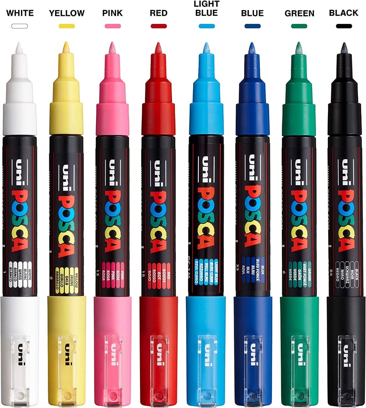 8 Posca Markers 1M, Posca Pens for Art Supplies, School Supplies, Rock Art, Fabric Paint, Fabric Markers, Paint Pen, Art Markers, Posca Paint Markers