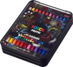 Posca Pastels, Premium Art Set of 24 Wax Pastels, Art Supplies for Home and School | Luxury Crayons for Adults