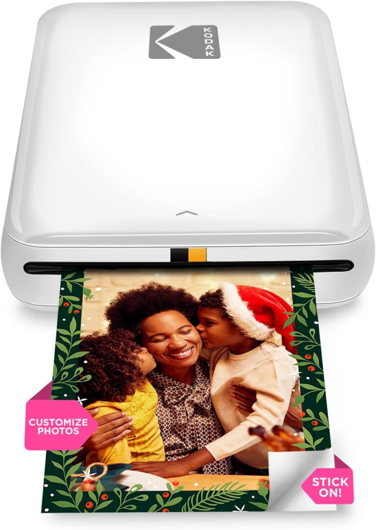 KODAK Step Instant Smartphone Photo Printer - Portable Mini Color Wireless Mobile Printer - Zink 2X3” Sticky-Back Photos - Bluetooth Compatible with Ios & Android Devices - Fun Editing App - White