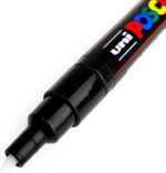 Posca - Ultra Fine to Fine Paint Marker Pens Set - PC-1MR, PC-1M, PC-3M - White & Black Ink - Pack of 6