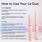 L'ANGE HAIR Le Duo Grande 360° Airflow Styler | 2-In-1 Curling Wand & Titanium Flat Iron Professional Hair Straightener and Curler with Cooling Air Vents to Lock in Style | Adjustable Temp (Blush)