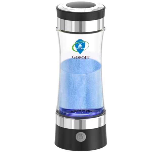 Glass Hydrogen Water Bottle Maker Machine Rechargeable and Portable Hydrogen Water Generator Ionizer with SPE and PEM Technology