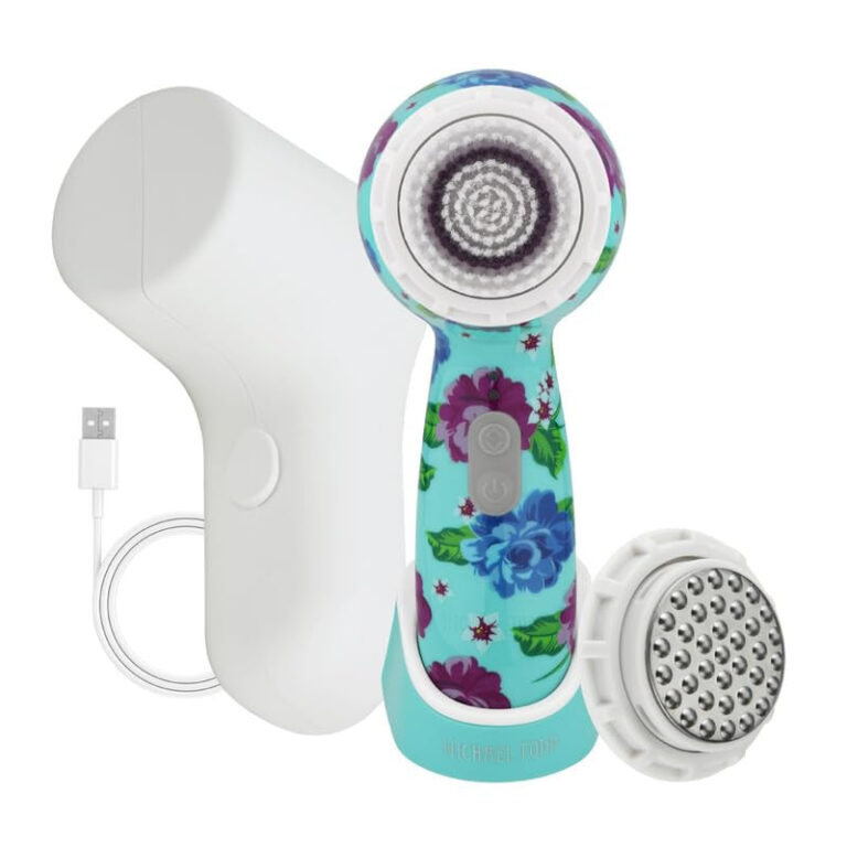 Michael Todd Beauty Soniclear Allure 2024 Best of Beauty Winner Facial Cleansing + Exfoliation Brush System with 3 Speeds, Serum Infusion Head + Travel Case