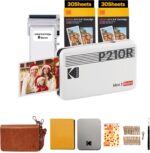 KODAK Mini 2 Retro 4PASS Portable Photo Printer (2.1X3.4 Inches) Initial 8 Sheets + 60 Sheets Bundle, White