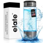 Elate Hydrogen Water Bottle - 14Oz Portable Hydrogen Water Ionizer Generator - SPE PEM Technology - Generates Hydrogenated Rich Infused Drinking Water 1600Ppb in 3 Minutes (Silver)