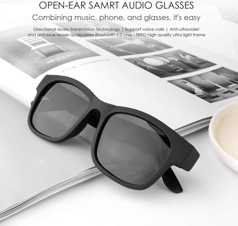 Smart Glasses Wireless Bluetooth Sunglasses Open Ear Music&Hands-Free Calling,For Men&Women,Polarized Lenses