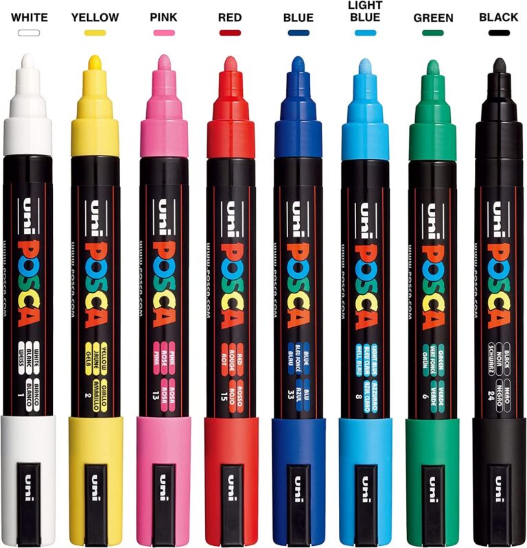 POSCA 8-Color Paint Marker Set, PC-5M Medium