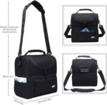 MIER Adult Lunch Box Insulated Lunch Bag Large Cooler Tote Bag for Men, Women, Double Deck Cooler(Black Large)