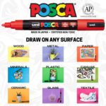 15 Posca Paint Markers, 3M Fine Posca Markers of Acrylic Paint Penswith Reversible Tips | Posca Pens for Art Supplies, Fabric Paint, Fabric Markers, Paint Pen, Art Markers