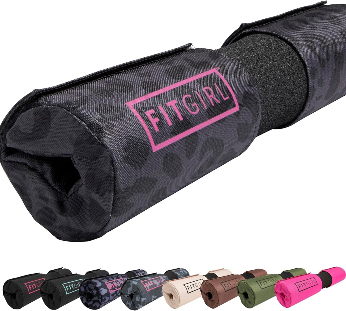 FITGIRL - Squat Pad and Hip Thrust Pad for Leg Day, Barbell Pad Stays in Place Secure, Thick Cushion for Comfortable Squats Lunges Glute Bridges, Olympic Bar and Smith Machine