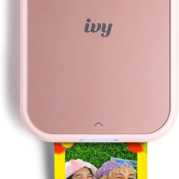 Canon Ivy 2 Mini Photo Printer, Print from Compatible Ios & Android Devices, Sticky-Back Prints, Blush Pink