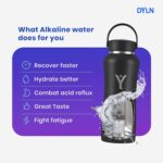 DYLN Alkaline Water Bottle | Portable Hydrogen Water Bottle Creates Hydrogen-Rich Water up to 9.5 Ph | Vacuum Insulated Stainless Steel Keeps Water Cold for 24 Hours