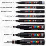 15 Posca Paint Markers, 8K Broad Coloring Markers with Broad Chisel Tips, Set of Acrylic Paint Pens for Art Supplies, Fabric Paint, Fabric Markers, Paint Pen, Art Markers