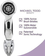 Michael Todd Beauty Hydrojet – Pore-Purifying, Facial Cleansing System - 6-Speed Detoxifying Brush for All Skin Types - 3-Way Diverter, Shower Mount, 5' Shower Hose, Plumbers Tape & USB Charger